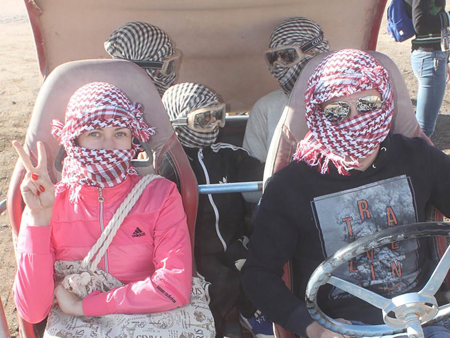 Desert base with quads, spidercars and jeeps ready for family safari