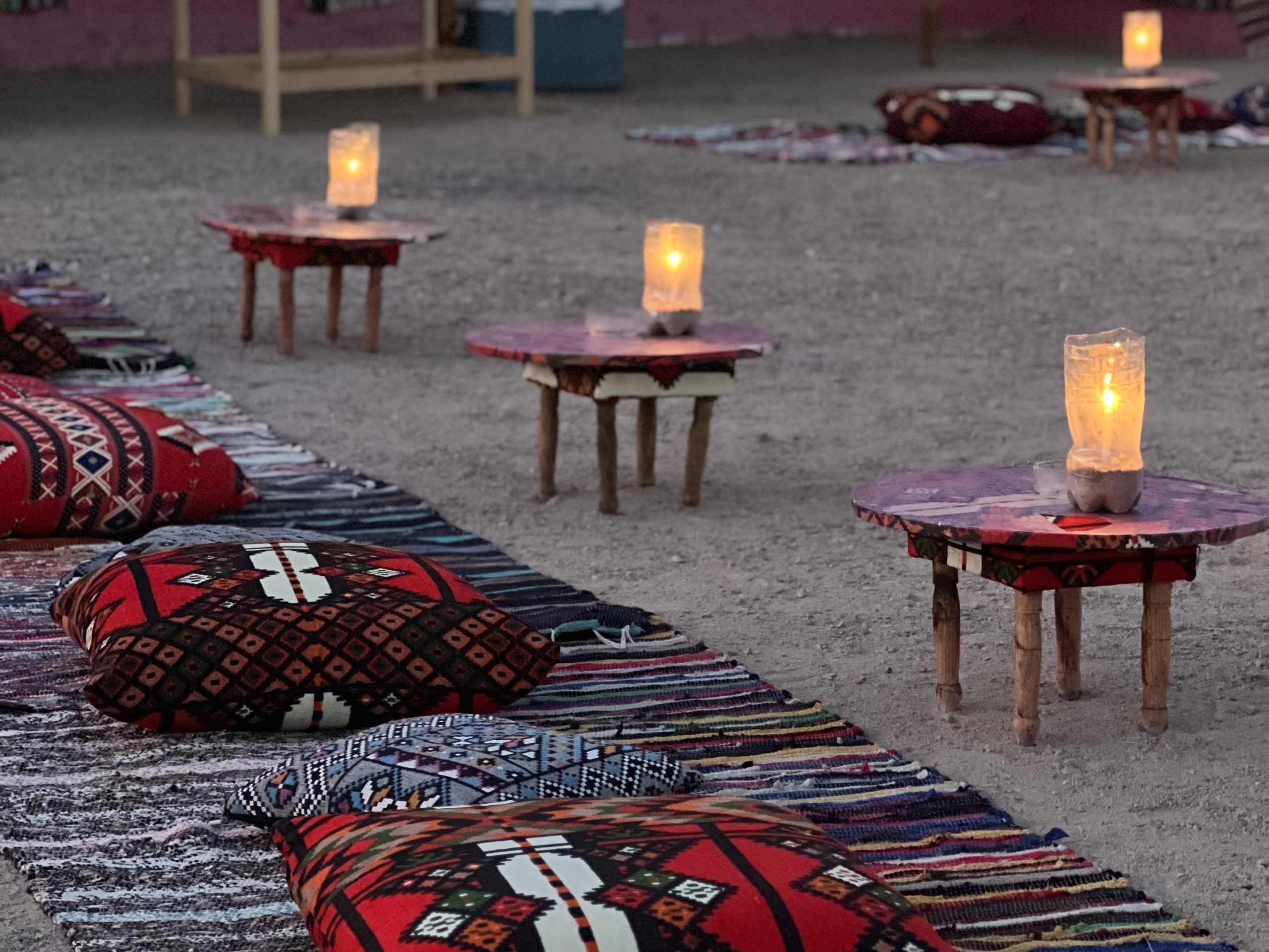 Telescope prepared for stargazing in the desert night
