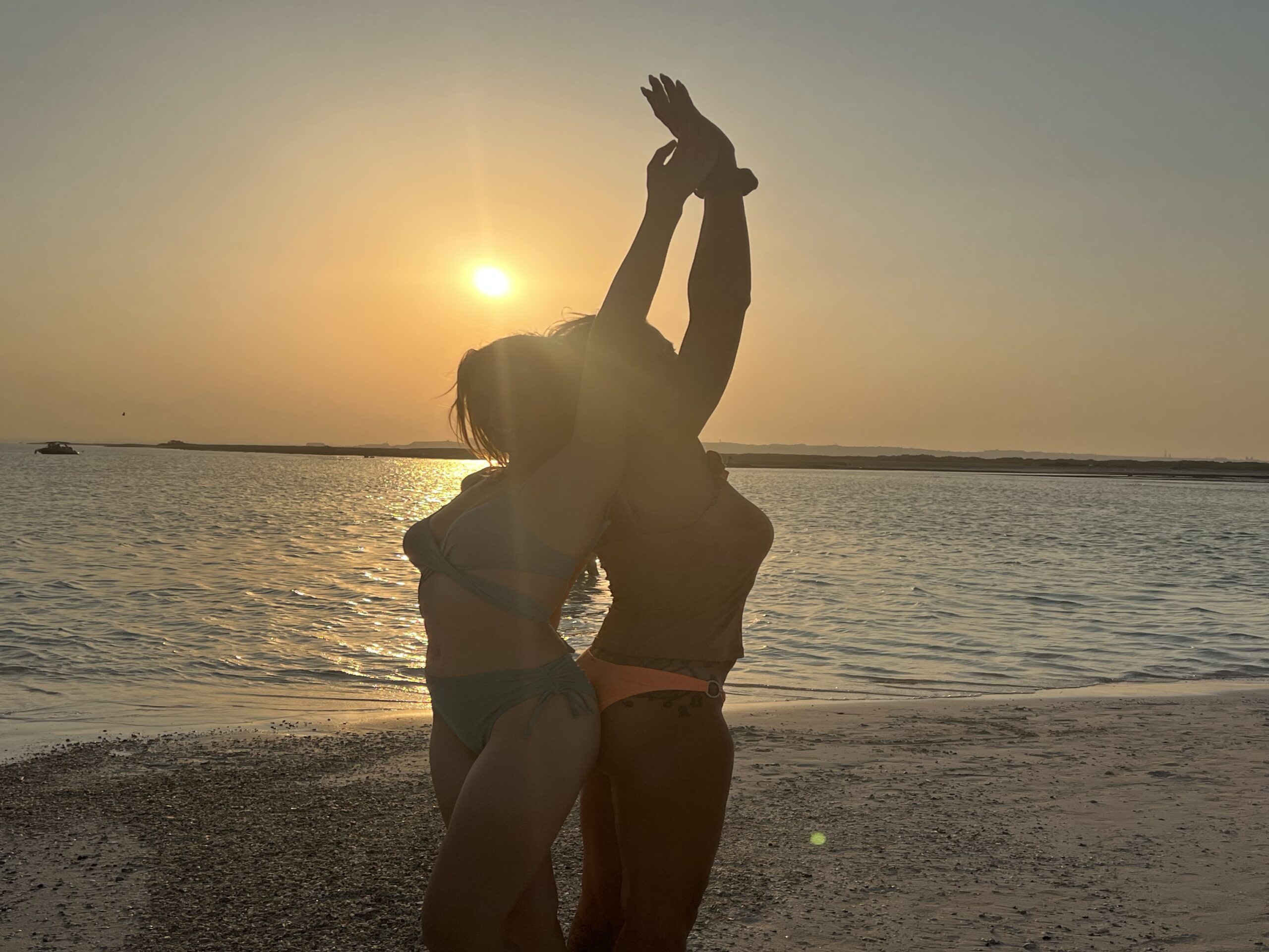 Sunset view over the Red Sea at Abu Mungar sandbank near Hurghada
